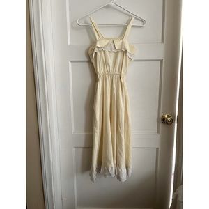 Vintage Pale Yellow Dress